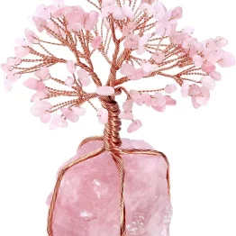 Qinglong Jucai Rose Quartz Tree丨Rose Quartz Copper Money Tree