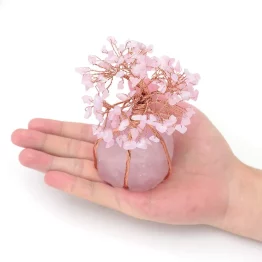 2Qinglong Jucai Rose Quartz Tree