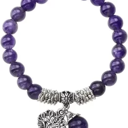 1Purple Amethyst Natural Gemstone Life Tree